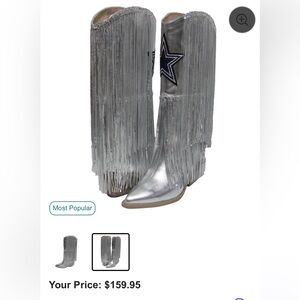 Dallas Cowboys Fringe Boot With Sequin Detail NWT size 11
